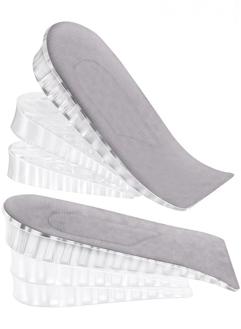 نعل داخلي لزيادة الطول، نعل داخلي لزيادة الطول بمقدار 1.6 بوصة للرجال، وسادة رفع كعب نصفية داعمة لقوس القدم وممتصة للصدمات للرجال، يمكن ارتداؤها مع الجوارب، نعل داخلي مريح وجيد التهوية لزيادة الطول - Image 1